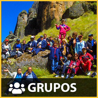 grupo de gente adulta mayor en Cumbemayo, Cajamarca